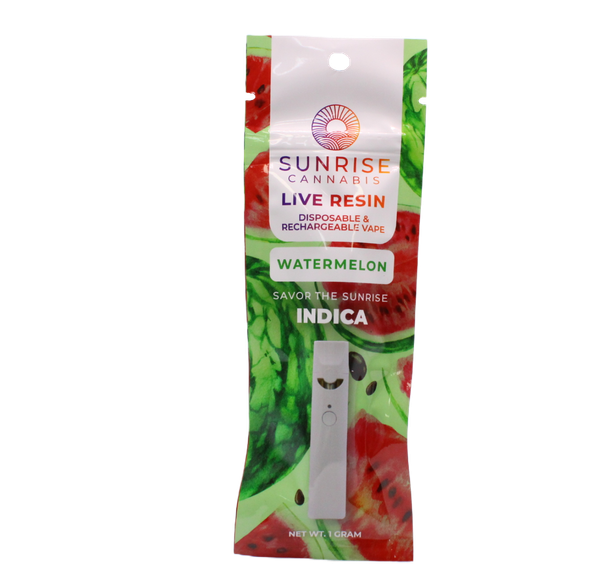 SUNRISE CANNABIS WATERMELON LIVE RESIN DISPOSABLE 1G
