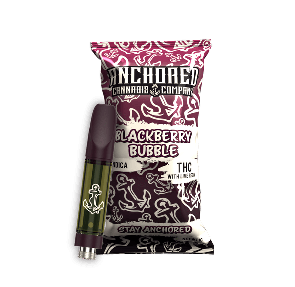 ANCHORED BLACKBERRY BUBBLE LIVE RESIN CART 1G