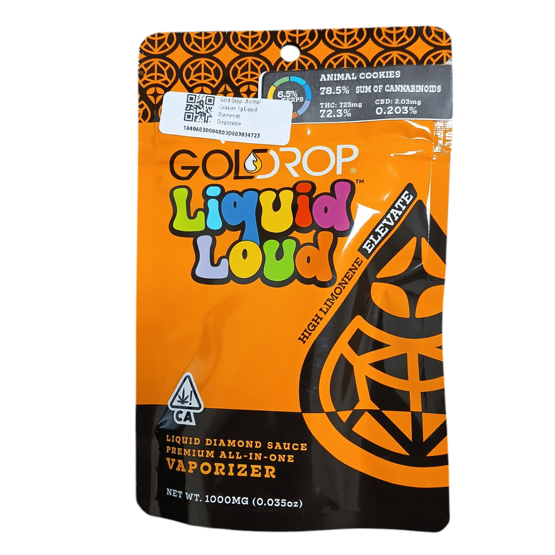 Gold Drop - Animal Cookies 1g Liquid Diamonds Disposable