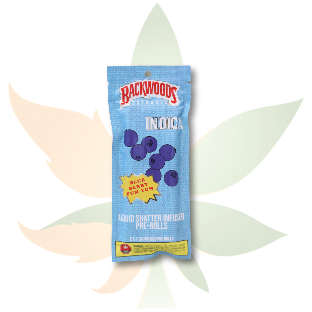 Backwoods Shatter Infused Pre Rolls (2 pack)- Blueberry Yum Yum