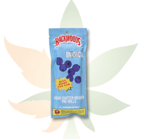 Backwoods Shatter Infused Pre Rolls (2 pack)- Blueberry Yum Yum