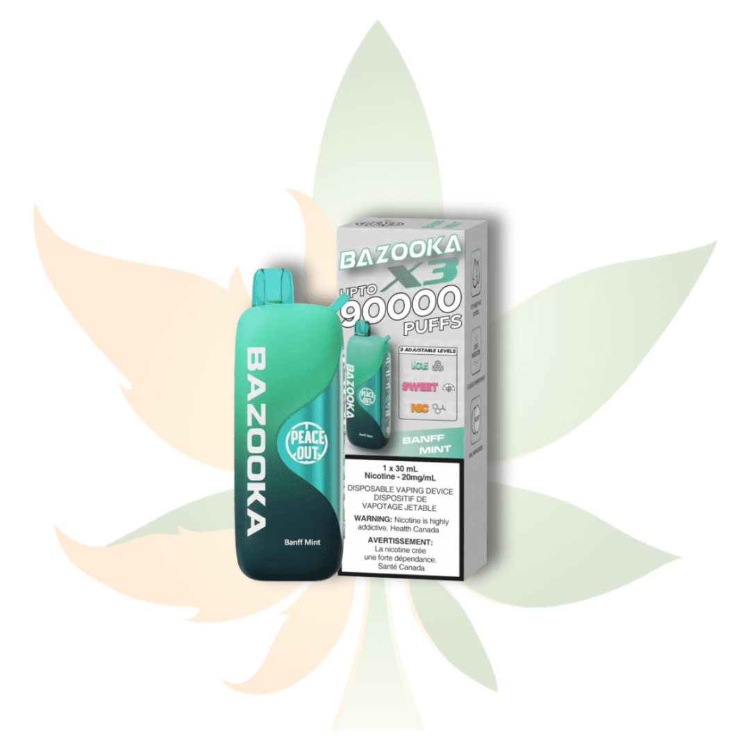 Bazooka - 20mg Nic - 90K puffs - Disposable Vape - Banff Mint
