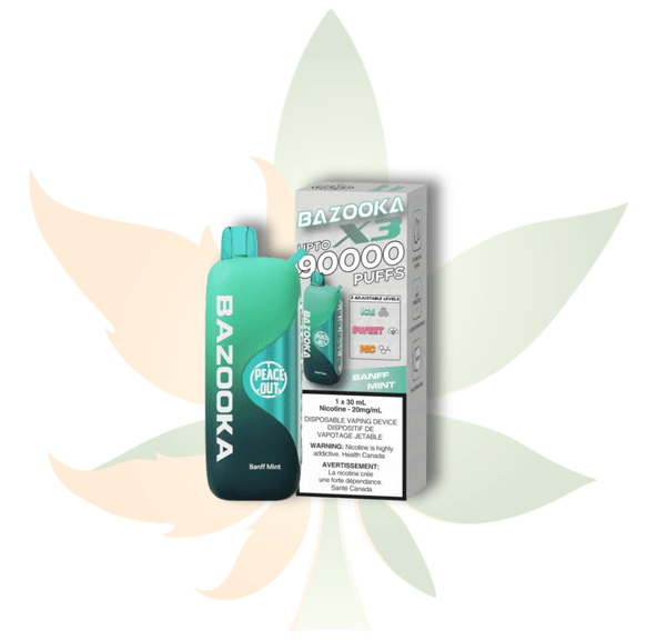 Bazooka - 20mg Nic - 90K puffs - Disposable Vape - Banff Mint
