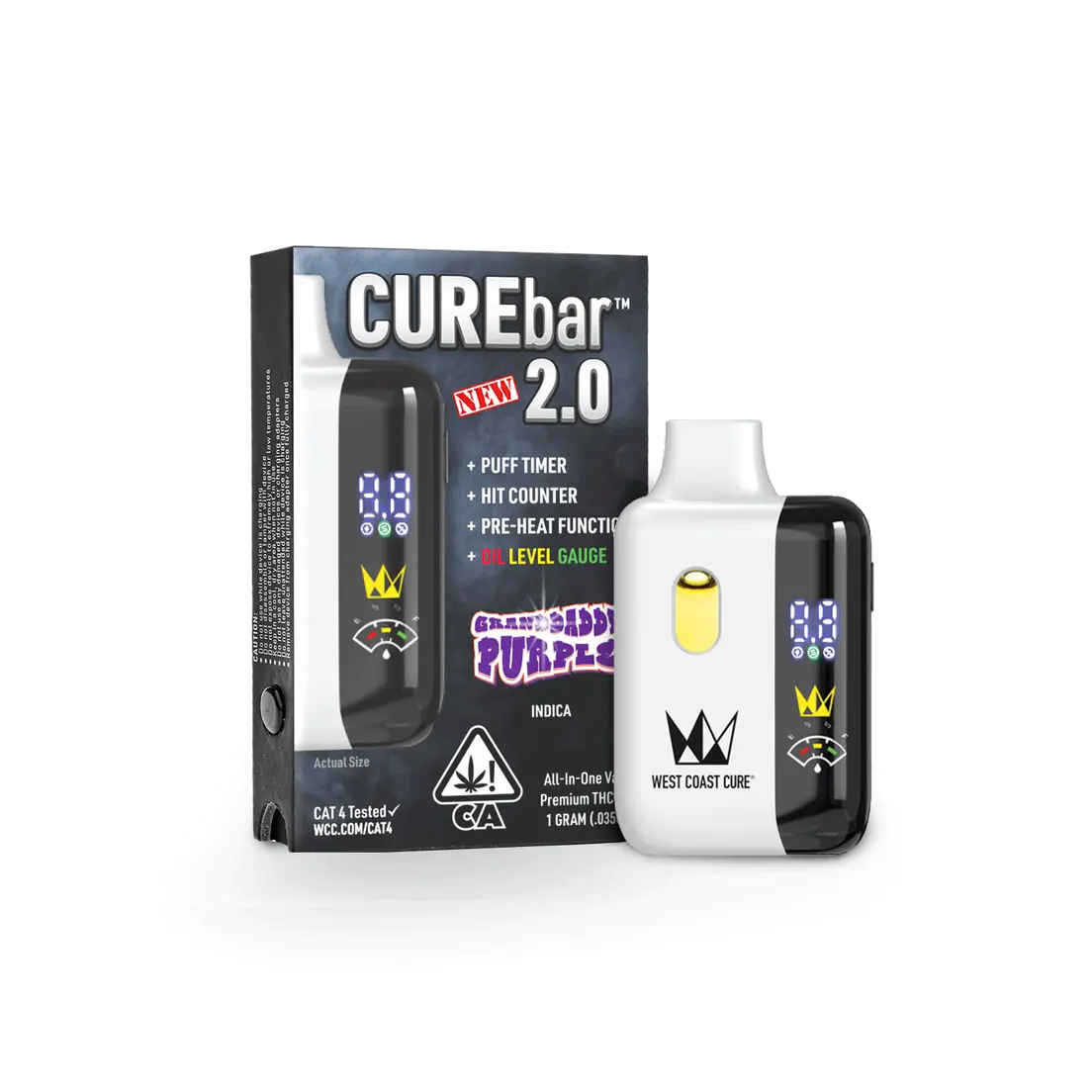 Granddaddy Purple - 1G AIO CUREbar 2.0 1.00 g