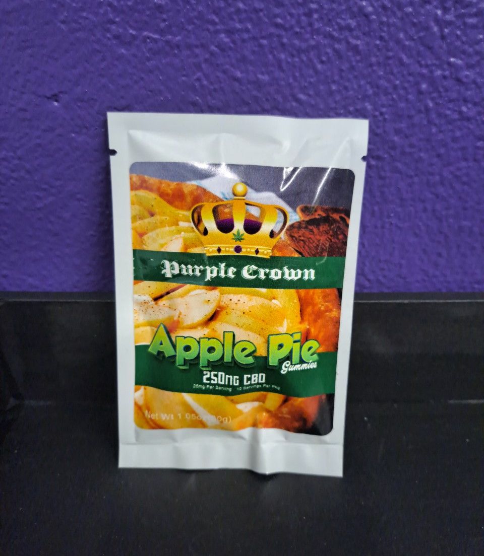 [Purple Crown] {250mg} (CBD) Apple Pie | Gummies