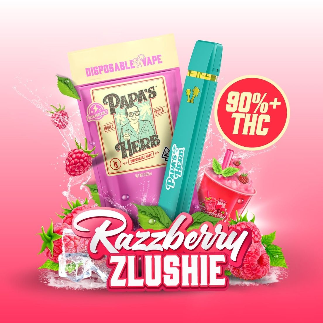 Papa's Herb - 1g Disposable (Razzberry Zlushie)