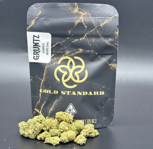GRUNTZ LIGHT DEP FLOWER BY GOLD STANDARD 3.5G THC 30.8%