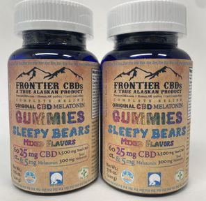 CBD - $59.99 60pc Sleepy Bear Gummies each pc 25mg CBD | 5mg Melatonin - 1500mg CB total | 300mg total Melatonin by Frontier CBD