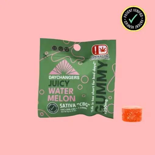 250mg THC Singles Gummy - Sativa Juicy Watermelon 8.00 g