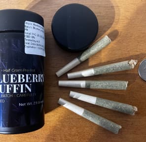 Lifted North Prerolls - Blueberry Muffin, 2.5 grams (.5g each
