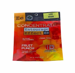 710 Trading Entourage Effect 750mg Live Resin THC Fruit Punch Gummy 10ct