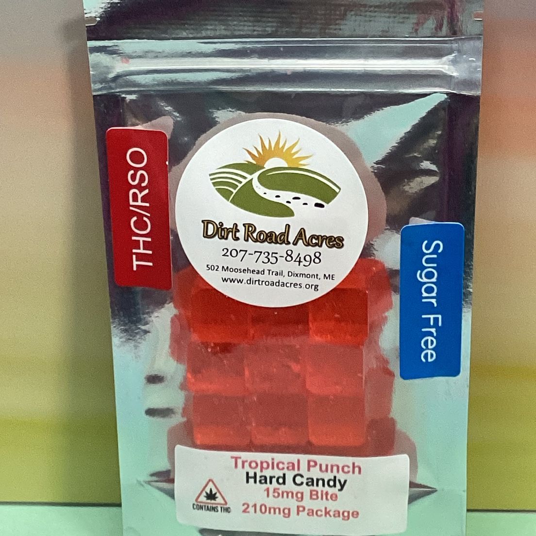 Dirt Road Acres- Tropical Punch- Hard Candy- Sugar Free- 210mg