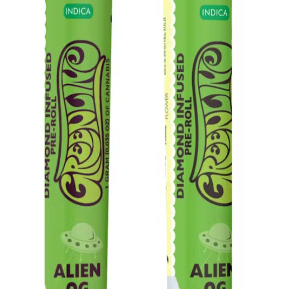 Greenline - Alien OG - Diamond Infused Pre Roll - 1g