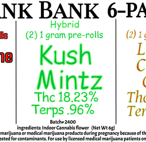 A.L.- Dank Bank Preroll Variety 6pk