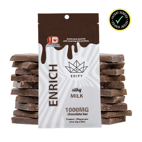 EDIFY SILKY MILK CHOCOLATE BAR 1000MG