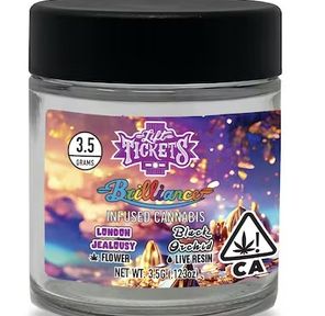 Lift Tickets - Brilliance - London Jealousy x Black Orchid (34% Indica Hybrid) - 3.5g Infused Flower