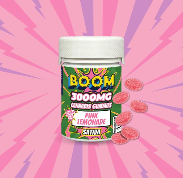BOOM PINK LEMONADE GUMMIES 3000MG