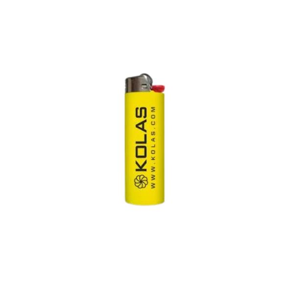 Kolas Branded Logo Bic Lighter Yellow