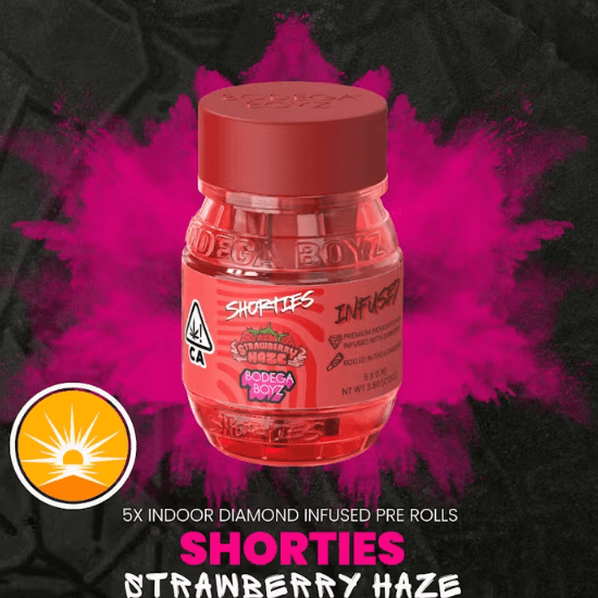 Shorties Strawberry Haze | 5 infused prerolls per Barrel