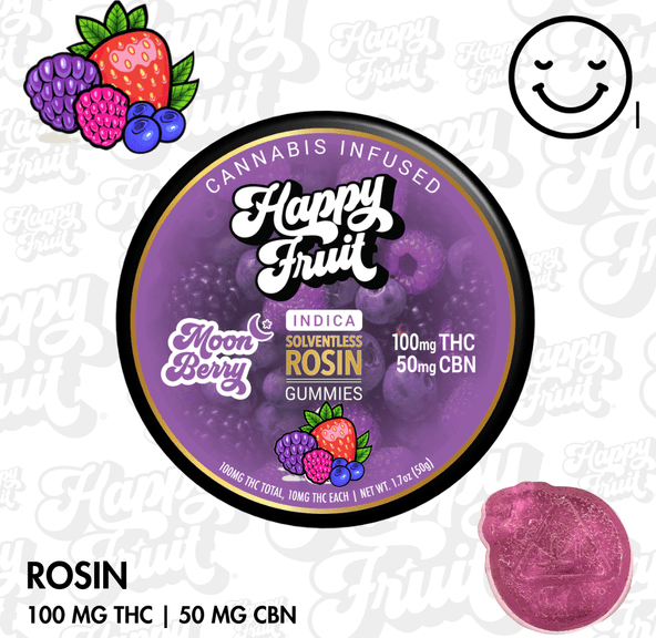 Moon Berry Rosin Gummies : 100mg THC, 50mg CBN