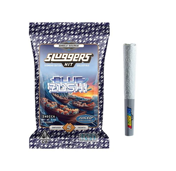 Sluggers Blue Zushi .7g Diamond Infused Preroll 5pk 49.9%
