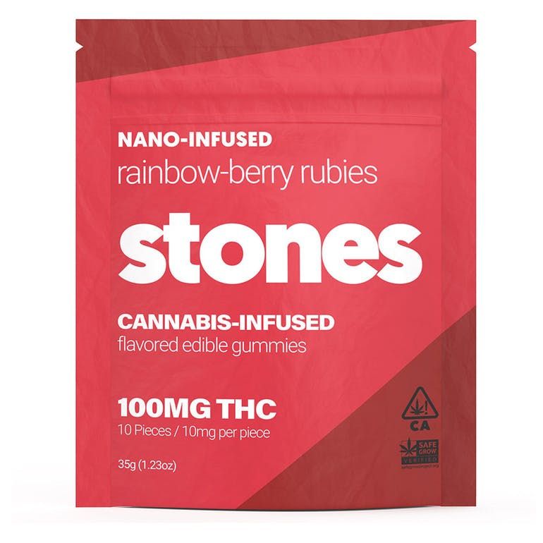 100mg Rainbow Berry Rubies Gummies - STONES