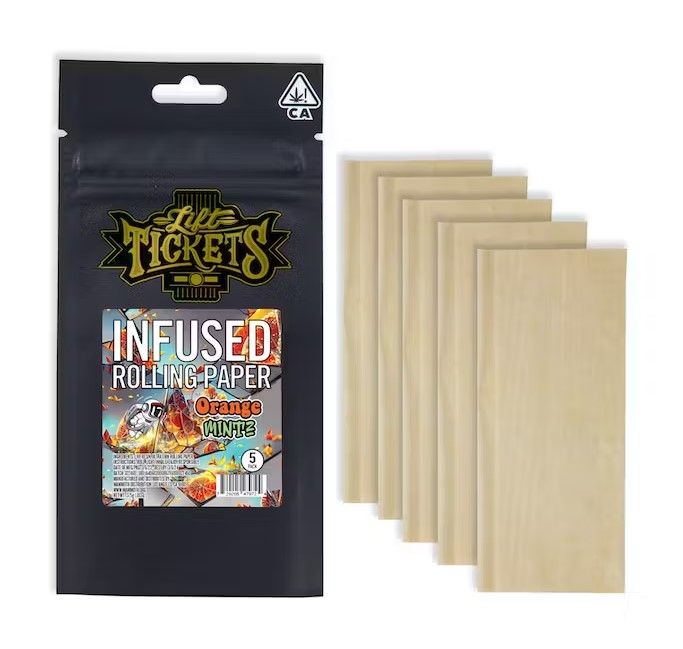 Lift Tickets - Brilliance - Orange Mintz (11.3%) - Infused Rolling Papers 5-pack