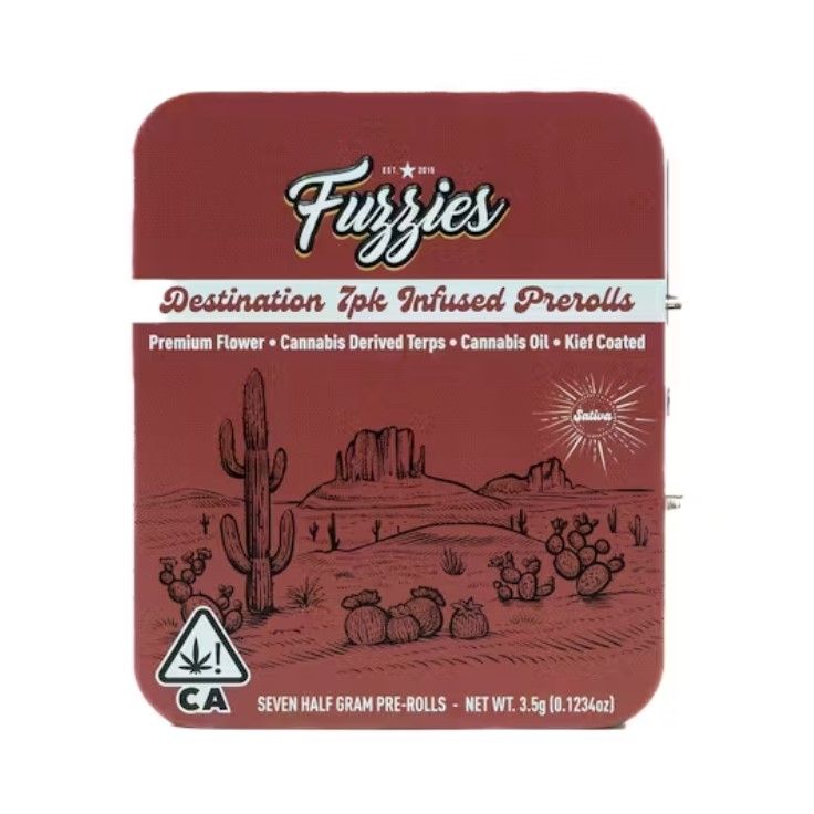PRE-ORDER ONLY 3.5g Infused Pre-Roll Pack Destination - Fruit Punch (7pk) - Fuzzies