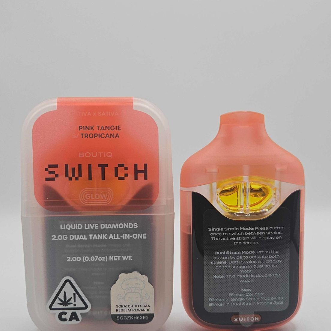 Boutiq Switch / Glow - Disposable - Pink Tangie x Tropicana - 2G