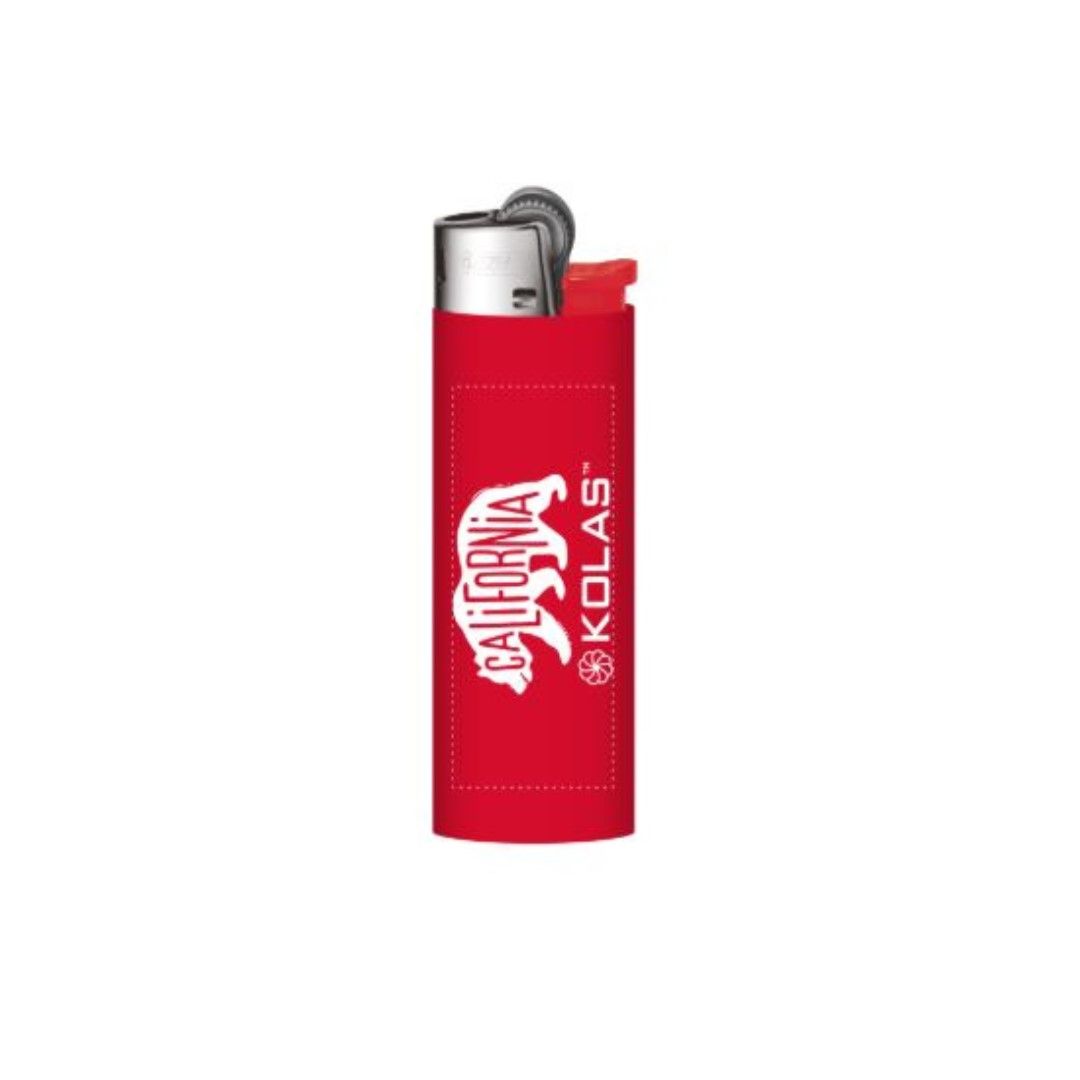 Kolas Branded Bic Lighter CA Bear Red