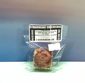 207 Edibles- Strawberry- Cheesecake Bites- Freeze Dried- THC Distillate- 50mg