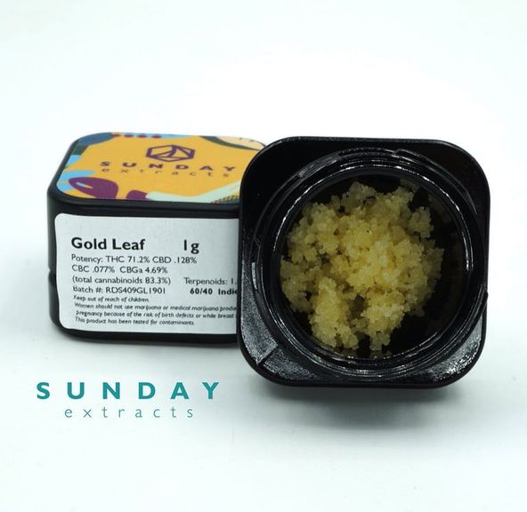 Gold Leaf Sunday 1G Cured Resin