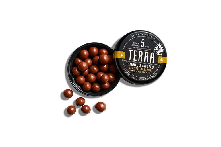 Kiva - Sea Salt Caramel Milk Chocolate Terra Bites (100mg)
