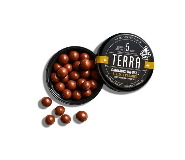 Kiva - Sea Salt Caramel Milk Chocolate Terra Bites (100mg)
