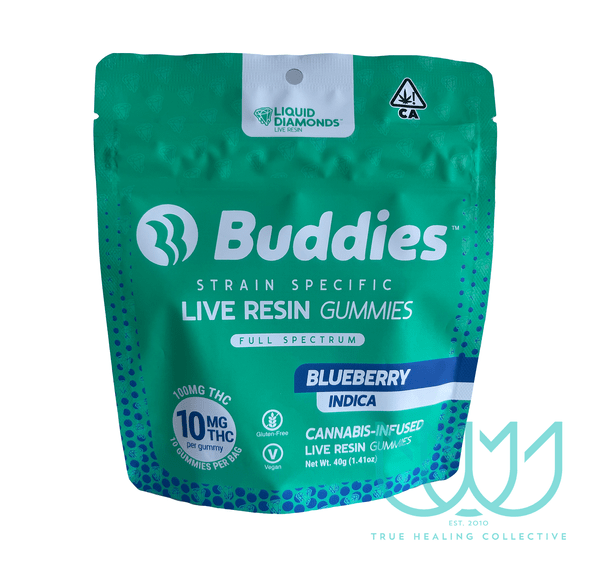 Buddies Liquid Diamonds Live Resin Gummies - Blueberry Indica