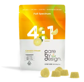Care By Design | Gummies | 20pc | 4:1 CBD/THC | Full Spectrum | Lemon