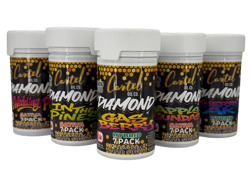 Cartel Oil Co - Diamond Infused Pre-Roll Pack 8.4g - Sativa - Dutch Dragon