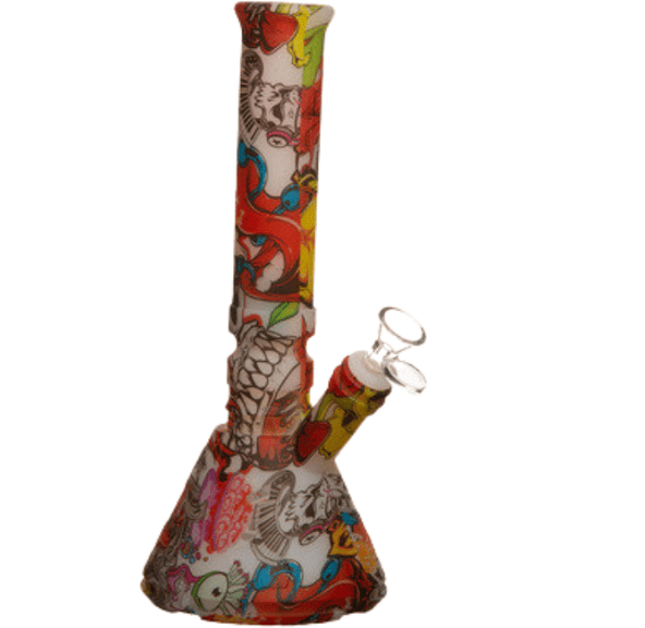 SASB 12" Trippy Art Silicone Bong