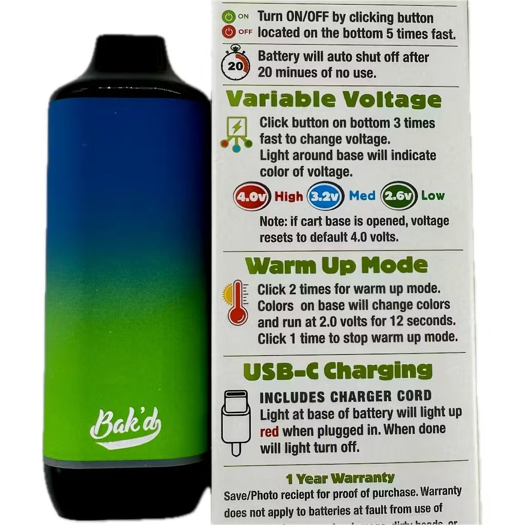 Bak'd Ripped Auto Draw Battery (Lava Lamp)