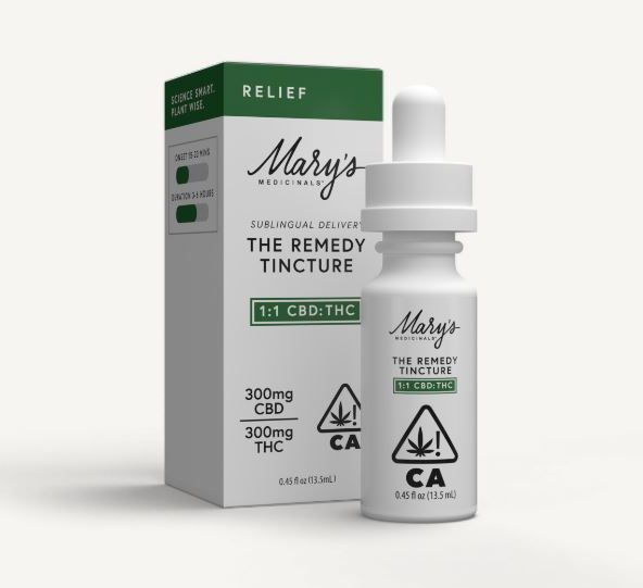Mary's Medicinals Tincture Relief 1:1 300mg CBD/ 300mg THC
