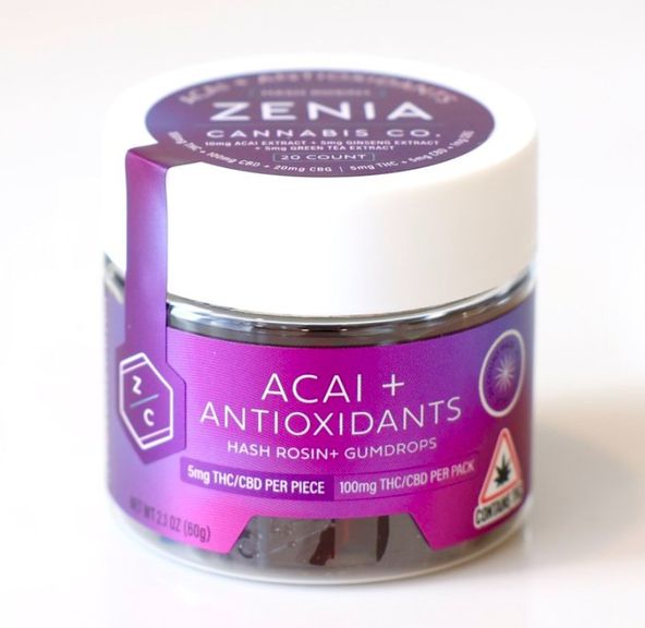 Acai + Antioxidant Gumdrops - THC + CBD + CBG + Ginseng + Green Tea + Acai