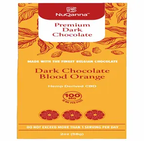 CBD Chocolate: Dark Chocolate Blood Orange: 100mg