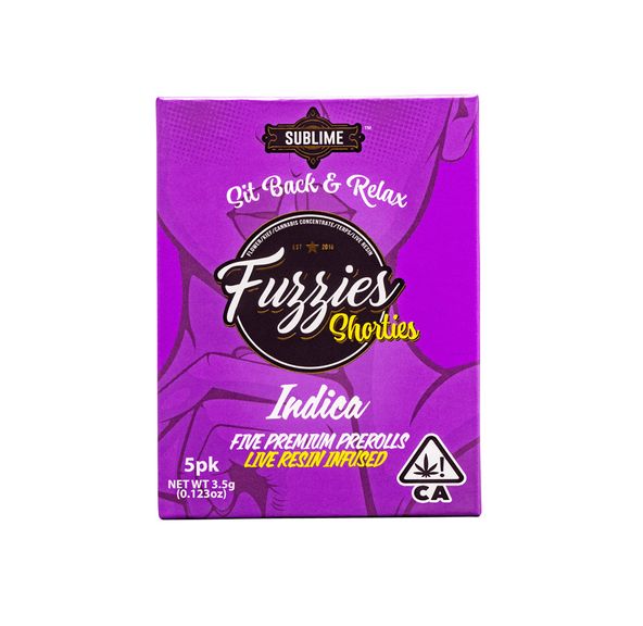 Fuzzies Shorties - Infused 5-Pack - Northern Lights Indica - 3.5 g