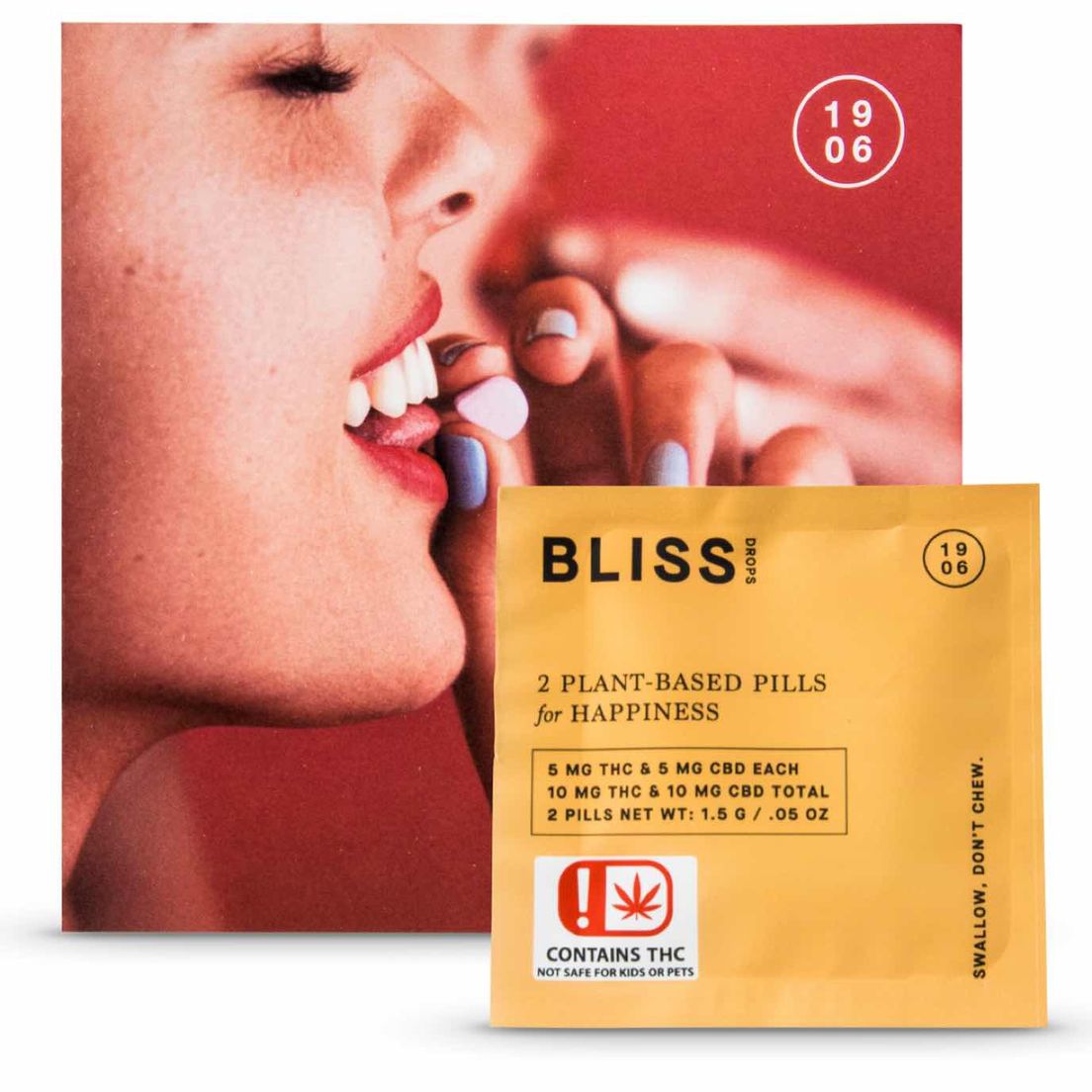 1906 - 10mg THC/ 10mg CBD Drops - Bliss (Pouch)