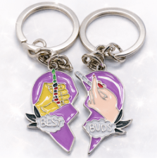 Best Buds Split LARGE Keychain Set I Accessories I Grounded Gardens I 2pc