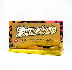 500mg Sativa Cookies and Green Shatter Bar by Euphoria Extractions GOLDEN TICKET INSIDE