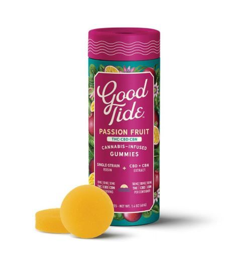Good Tide Rosin Gummies Passion Fruit 1:1:1 THC / CBD / CBN