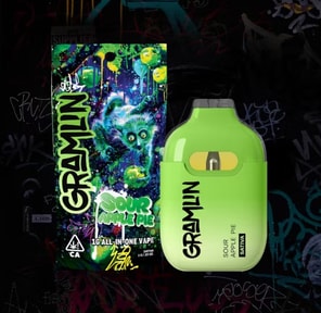 1g Sour Apple Pie All-In-One Vape - Gramlin