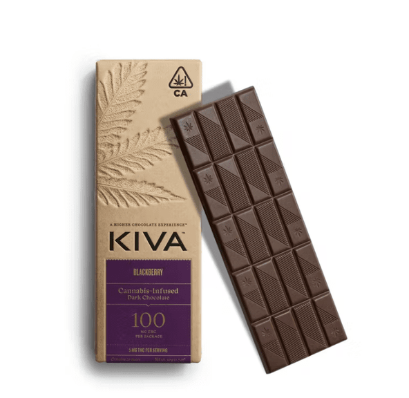 Blackberry Dark Chocolate Bar - 100MG