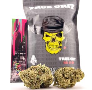 Deal! $89 1 oz. Bagged Trainwreck (26.19%/Sativa) - True Grit + The Drip Edition Rolling Papers